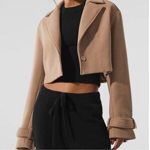 Alo wool cropped trench